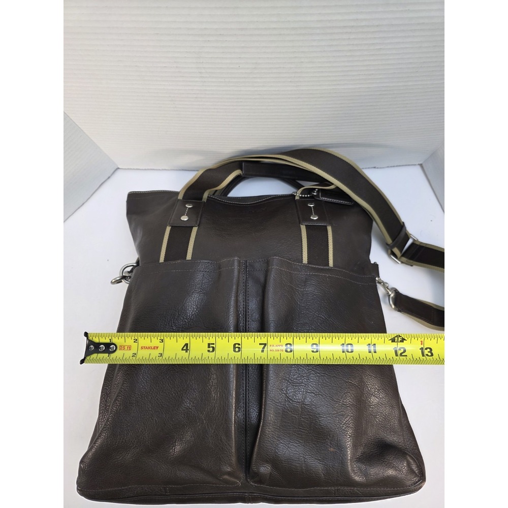 Coach Heritage Web Folder Over 2way tote in Brown Leather L1261-F70558‎ - Picture 4 of 7